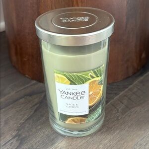 Yankee Candle Sage & Citrus Scented Soy 1 wick,refreshing,relaxing clean scent